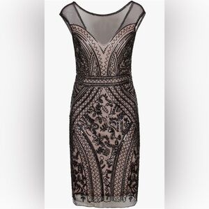Women’s 1920s short prom dress v-neck inspired sequins cocktail dress sz Medium